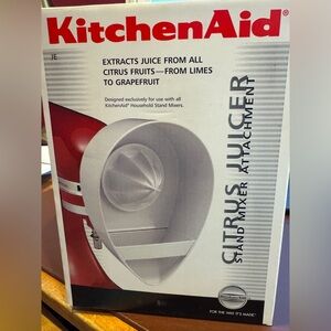 KitchenAid Red and White Citrus Juicer Attachment